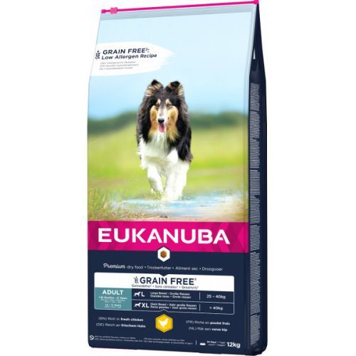 Eukanuba Adult Large Breed Grain Free Chicken - 2 x 12 kg