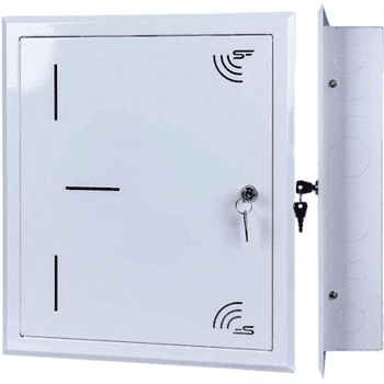 Telekomunikační montážní skříň pod omítku TESM-400x340x75P, bílá