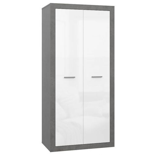 Skříň Trebbia BCCS821-C272 beton/bílý lesk