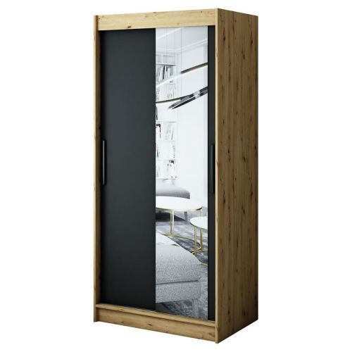 Skrin Halifax T2 100 dub Artisan/černá/zrcadlo
