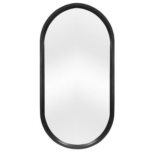 Nástěnné zrcadlo Tiago 60x120 cm, černé