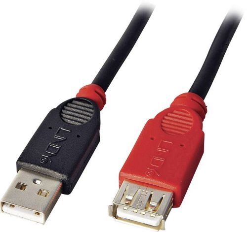 Kabel LINDY LINDY USB 2.0 Aktivverlaengerung Slim 5m 42817, 5.00 m, černá