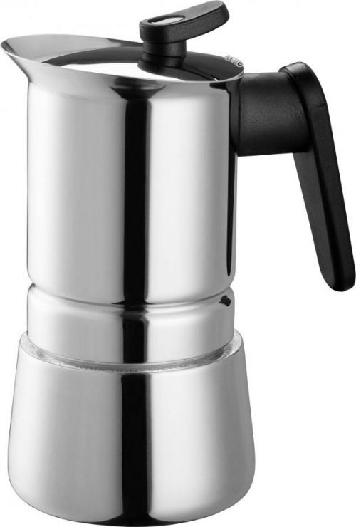 Steelmoka kávovar na espresso a cappuccino nerezová ocel  připraví šálků najednou=4