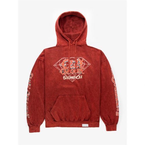 mikina DIAMOND - Ozzy Osbourne Mineral Wash Hoodies Red (RED) velikost: MD