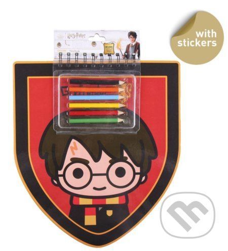 Blok s pastelkami a nálepkami Harry Potter - Harry Potter