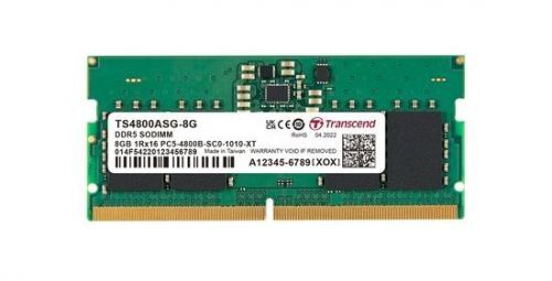 Transcend paměť 8GB SODIMM DDR5 4800 (JetRam) 1Rx16 1Gx16 CL40 1.1V, JM4800ASG-8G