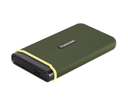 Transcend ESD380C 2TB USB 3.2 Gen 2x2 (USB-C) Externí Anti-Shock SSD disk (3D TLC), 2000MB/R, 2000MB/W, armádní zelená, TS2TESD380C