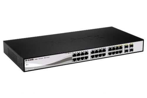 D-Link DGS-1210-26 L2/L3 Smart+ switch, 24x GbE, 2x SFP, fanless, DGS-1210-26/E