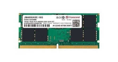 Transcend paměť 16GB SODIMM DDR5 4800 (JetRam) 1Rx8 2Gx8 CL40 1.1V, JM4800ASE-16G