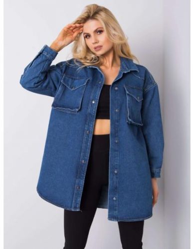 Dámská košile džínová RUE PARIS Ricarda modrá