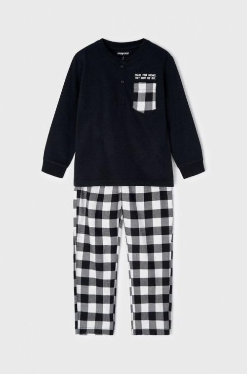 Dětské pyžamo Mayoral černá barva