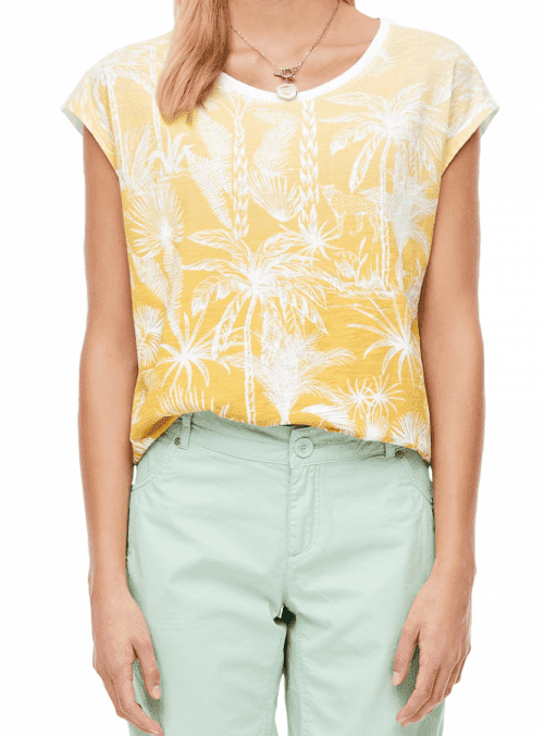 Bavlněné tričko s palmami S.Oliver