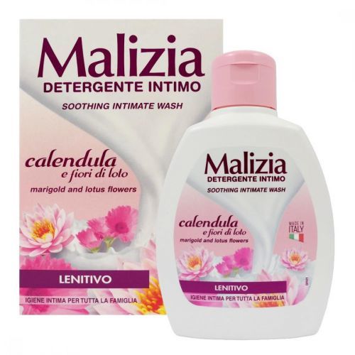 Malizia (Itálie) MALIZIA DETERGENTE INTIMO Intimní mycí gel 200ml MALIZIA DETERGENTE INTIMO: CALENDULA E FIORI DI LOTO (růžová)