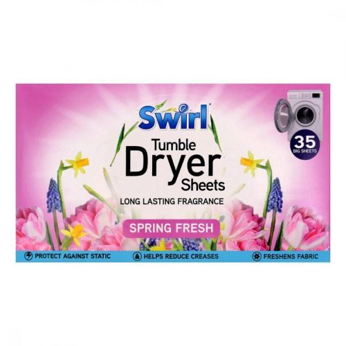 Swirl (Německo) SWIRL TUMBLE DRYER SHEETS SPRING FRESH Ubrousky do sušičky 35ks