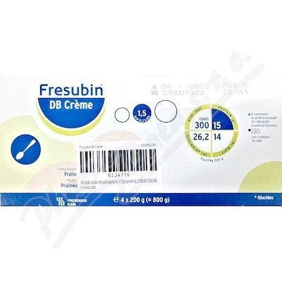 FRESUBIN DB CREME PŘÍCHUŤ PRALINKOVÁ perorální roztok 4X200G