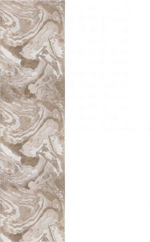 Béžový běhoun Flair Rugs Marbled, 60 x 230 cm