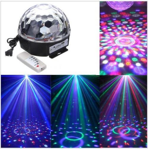 LED21 LED Lampička - projektor DISCO koule s ovladačem, MP3 přehrávač, USB i SD