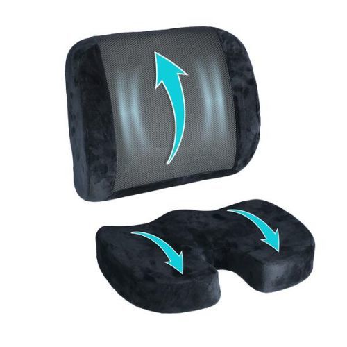 Ortopedický polštář na sezení + ortopedická opěrka zad – kompletní set