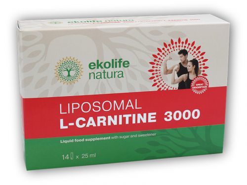 Ekolife Natura Liposomal L-Carnitine 3000mg 14 x 25ml