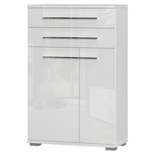 Komoda 2D2S Piano CPL22 bílá lesk