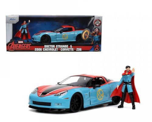 Jada Toys | Doctor Strange - Marvel Hollywood Rides Diecast Model 1/24 Chevrolet Corvette s figurkou Doctor Strange