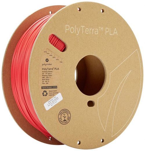 Vlákno pro 3D tiskárny Polymaker 70826, PLA plast, 1.75 mm, 1000 g, červená (matná)