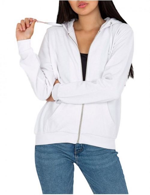 Bílá mikina s kapucí