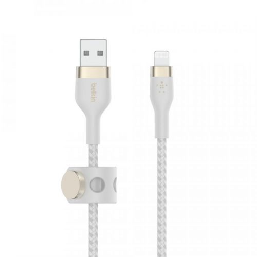 Belkin kabel USB-A s konektorem LTG,3M bilý pletený