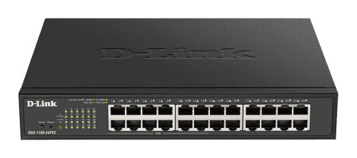 D-Link DGS-1100-24PV2 24-port Gigabit Smart switch, 12x GbE PoE+, PoE 100W