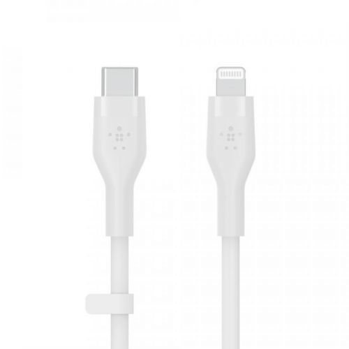 Belkin kabel USB-C na LTG_silikon, 3M, bilý