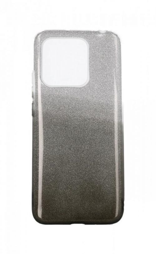 Kryt TopQ Xiaomi Redmi 10C glitter stříbrno-černý 75926