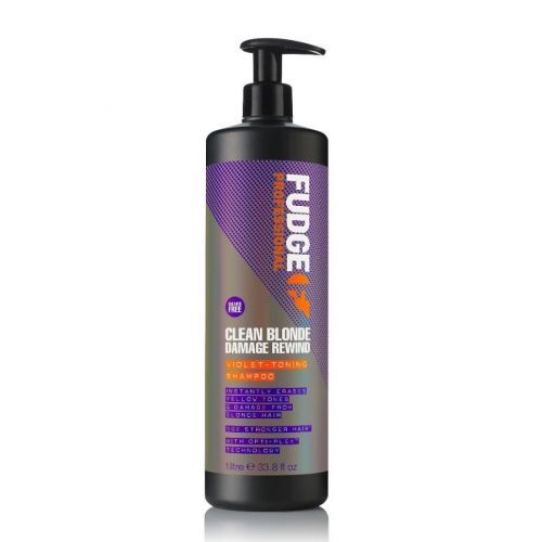 Fudge Clean Blonde Damage Rewind Purple - Toning Shampoo 1000 ml Šampon Na Vlasy