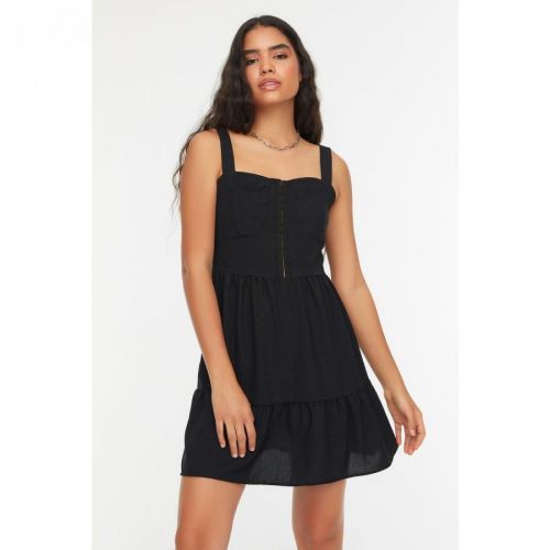 Trendyol Black Agraph Detailed Dress