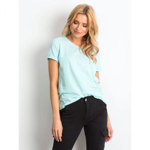 Basic mint cotton t-shirt for women