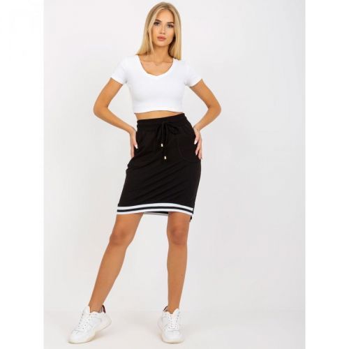 OCH BELLA black high-waisted sweatshirt skirt