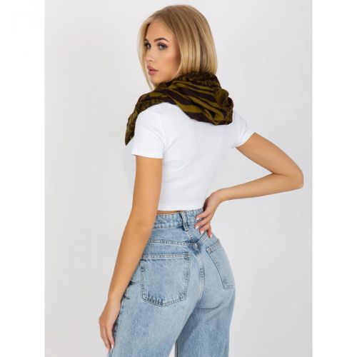 Khaki women's scarf patterned snood