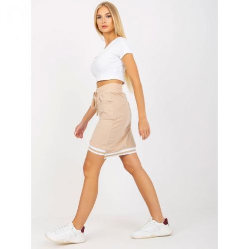 OCH BELLA beige cotton mini skirt
