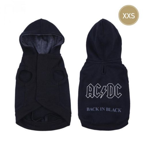 DOG SWEATSHIRT XXS COTTON BRUSHED ACDC