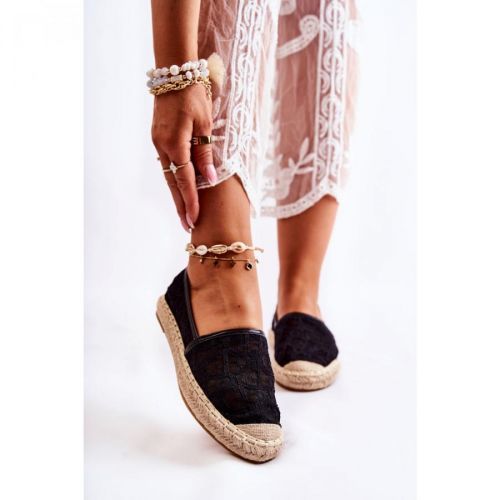 Classic Women's Espadrilles Openwork Black Catris