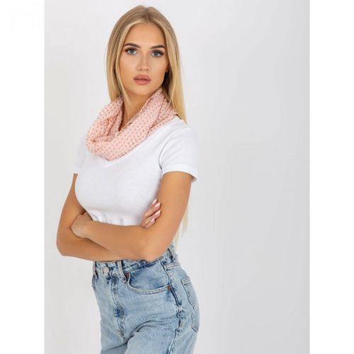 Light pink light scarf polka dot chimney