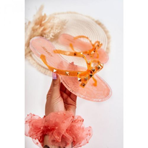 Women's Rubber Flip Flops Orange Monise