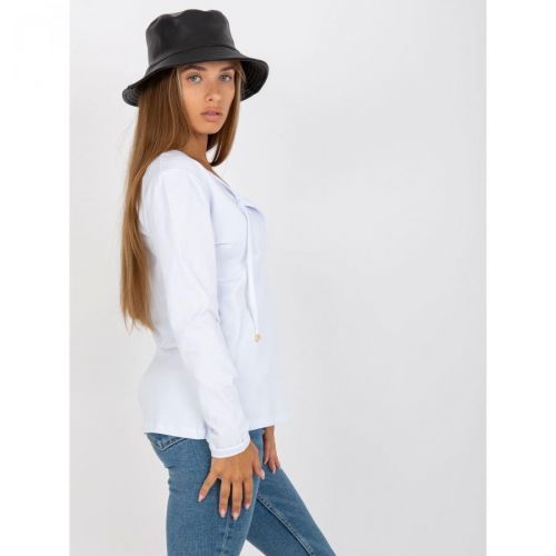 Basic white blouse with long sleeves RUE PARIS