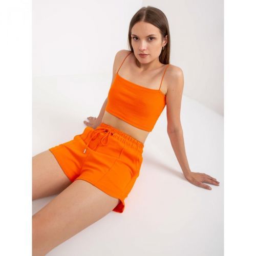 Basic orange high-waisted sweatpants from RUE PARIS