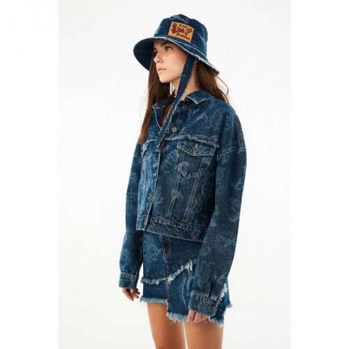 Trendyol X Zeynep Tosun Blue Laser Denim Jacket