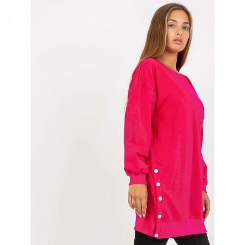 Basic fuchsia basic tunic made of RUE PARIS cotton