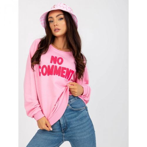 Pink sweatshirt without a hood with RUE PARIS patches