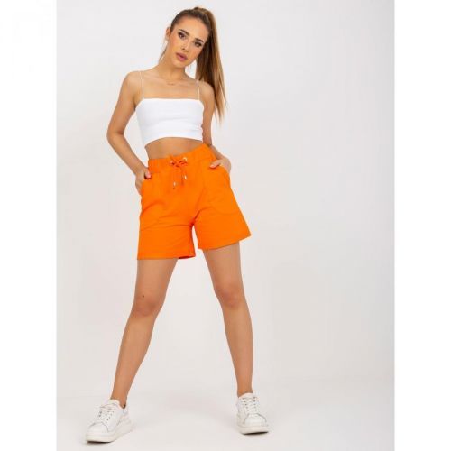 Basic orange sweatpants with a high waist