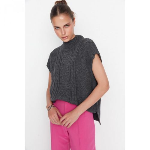 Trendyol Anthracite Turtleneck Knitwear Sweater
