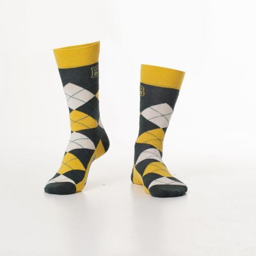 Yellow men's socks with the inscription