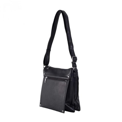 Black women's shoulder bag made of eco-leather